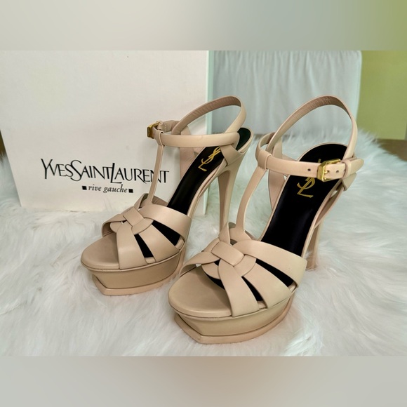 YSL Saint Laurent Tribute Platform Sandal Heel 105 - Picture 8 of 16